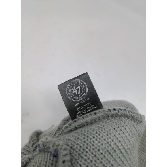 47 Brand NFL Indianapolis Colts Beanie Pom Pom OSFA Blue & Gray Embroidered - Picture 9 of 10